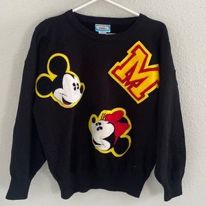 Vintage Mickey Mouse Minnie Mouse Disney Sweater Sunday Comics